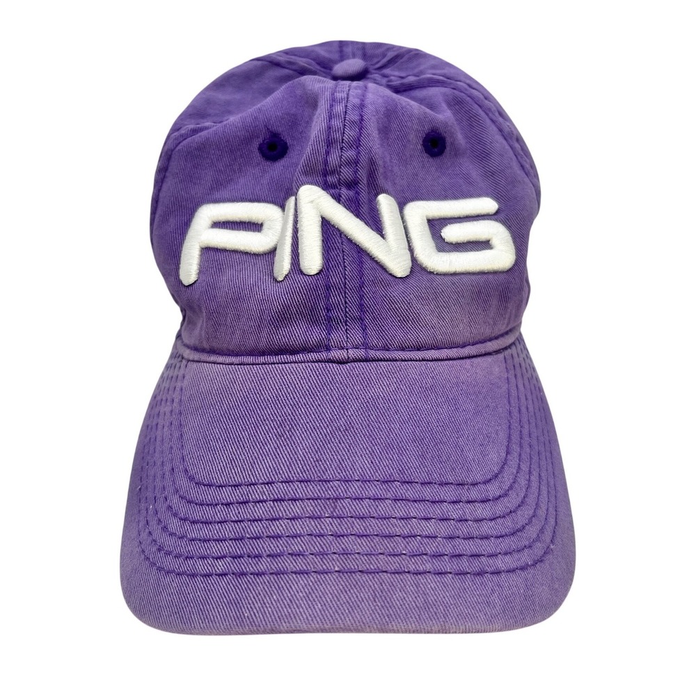 Vintage PING Golf Hat LSU Tigers Purple Cotton Adjustable Strapback Baseball Cap